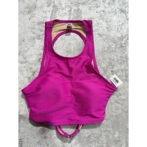 Old Navy Bathing Suit Top Womens Size Large Pink Padded Stretch New With‎ Tags